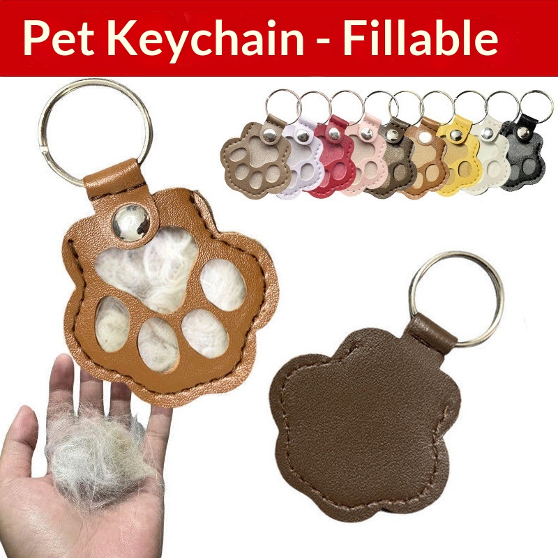 Leather Strap Quick Release - Gantungan Kunci Pengumpul Bulu Anjing Kulit,