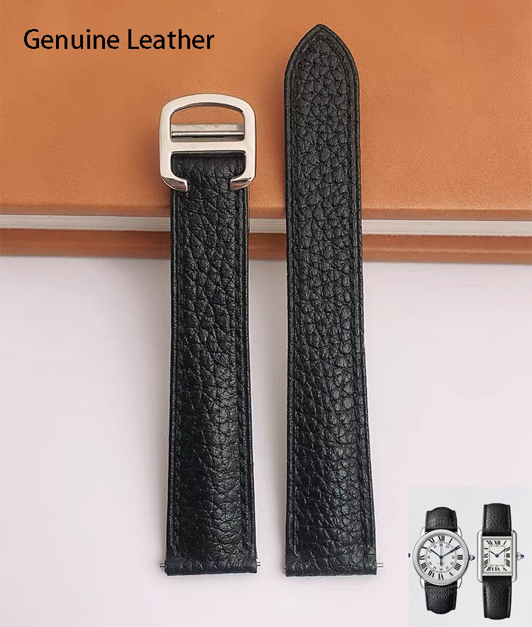 Cartier Watch Santos - Tali Jam Kulit Asli Cocok untuk