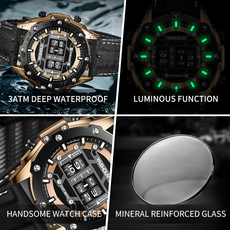 Jam Tangan Kreatif Jam Tangan  - Leather Watch Band Men ulasan dan harga