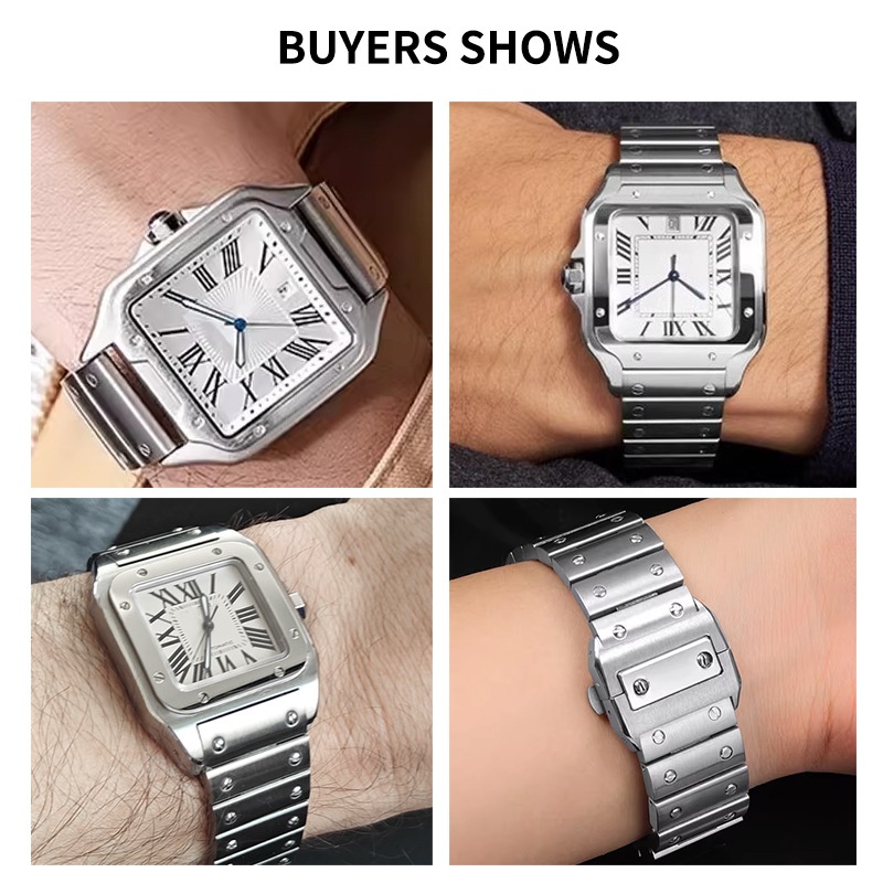 Tali Jam Tangan Stainless Stee - Cartier Watch Santos ulasan dan harga