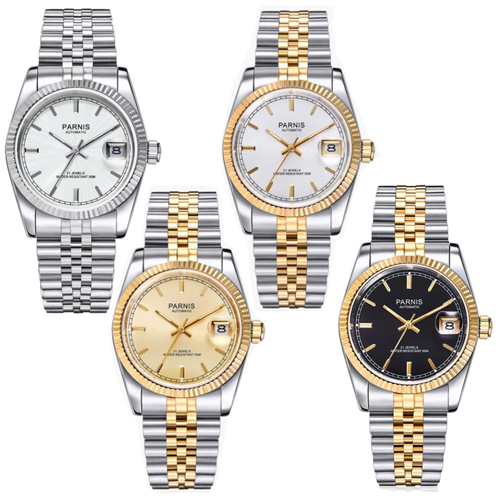 Parnis 36mm Jam Tangan Otomati - Rolex Watch Datejust ulasan dan harga
