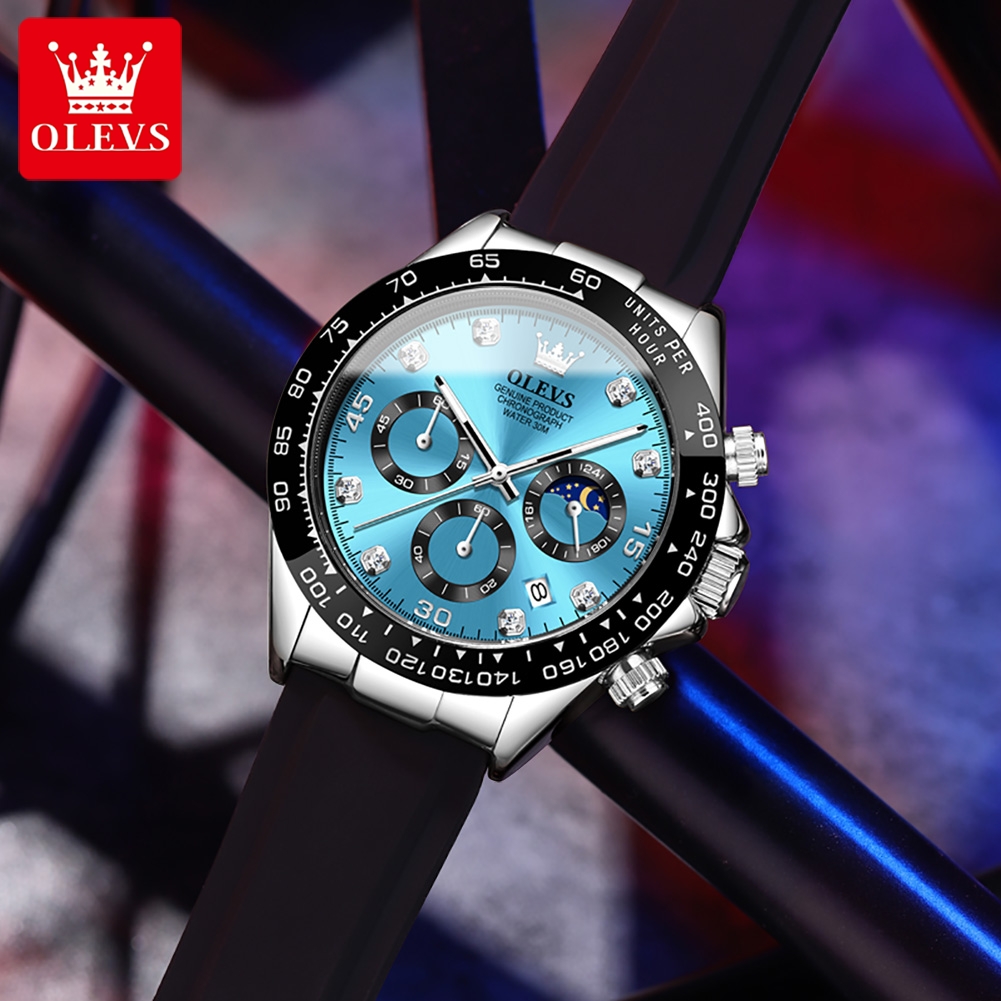 Jam Tangan Pria OLEVS 2875 Ori - Leather Watch Band Men ulasan dan harga
